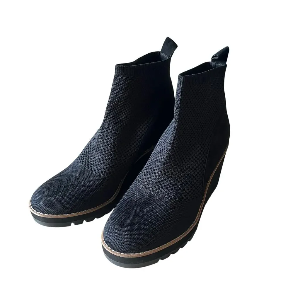 Eileen Fisher London Recycled Stretch Knit Bootie Women's‎ 10 Wedge Heel